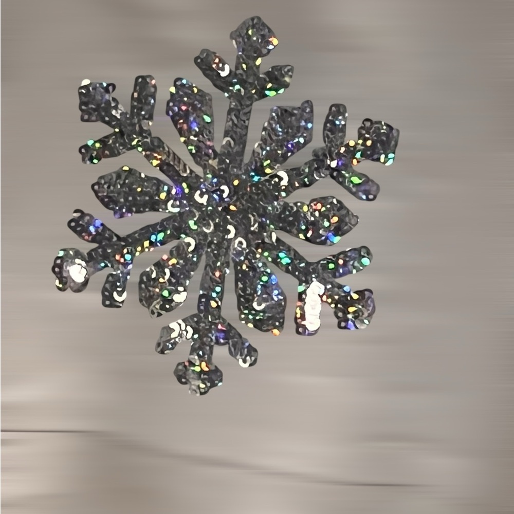 PEACH LOVE CALIFORNIA pleather holiday sequin snowflake dress sz S M L - Picture 8 of 10